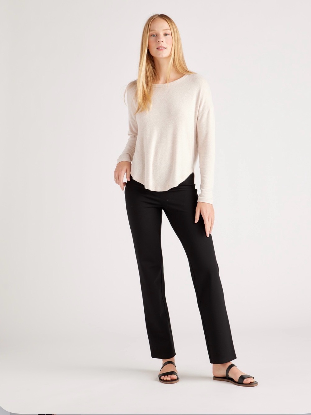Quince Ultra-Stretch Ponte Straight Leg Pants